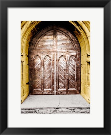 Framed Golden Cathedral Door I Print