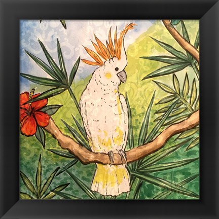 Framed Tropical Bird I Print