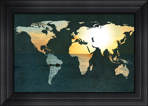Framed Coastal Map Print