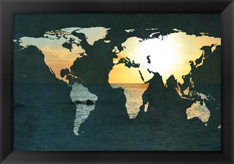 Framed Coastal Map Print