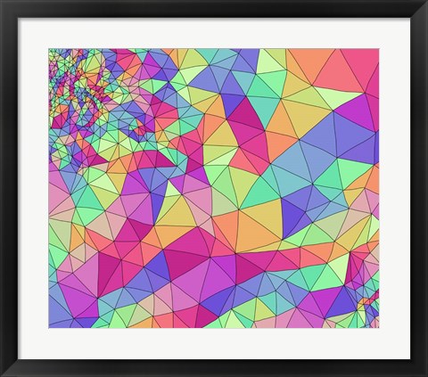 Framed Colorful Rainbow Pattern Print