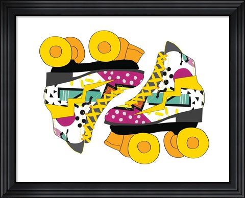 Framed Graffiti  Rollerblades Print