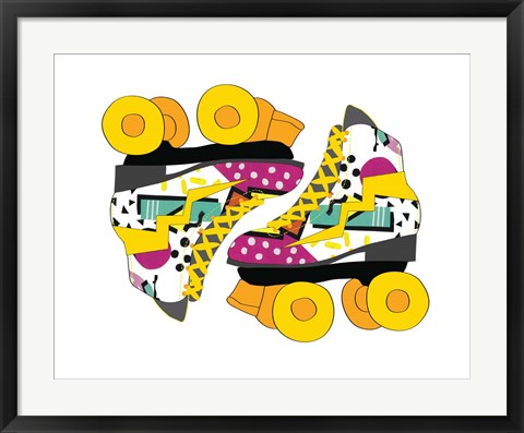 Framed Graffiti  Rollerblades Print