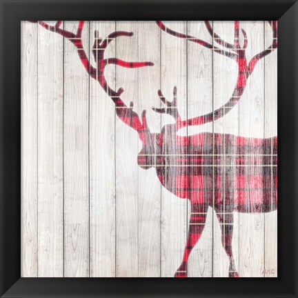 Framed Red Rhizome Deer Print