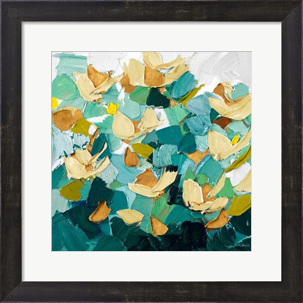 Framed Gold and Teal Dream Print