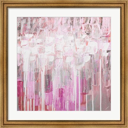 Framed Organic Pink Party Print
