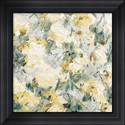 Framed Kwanzan Green and Yellow Print