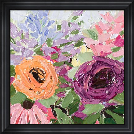 Framed Floral Burst Print