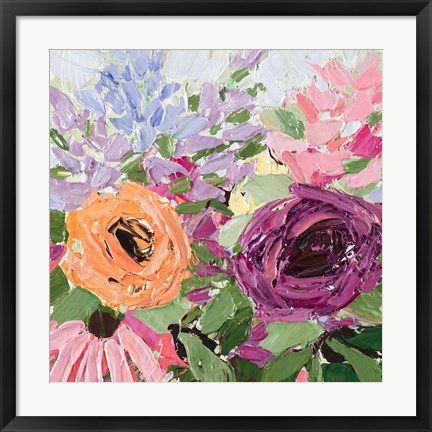 Framed Floral Burst Print