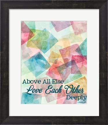 Framed Love Each Other Deeply Print