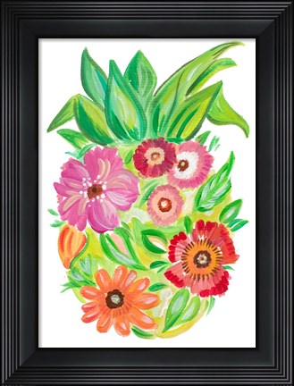 Framed Tropical Blooming Pineapple Print