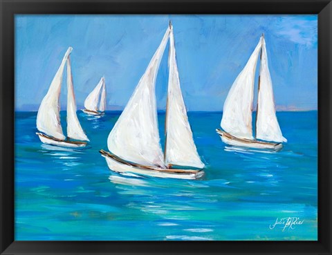 Framed Sailboats I Print