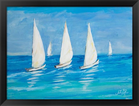 Framed Sailboats II Print