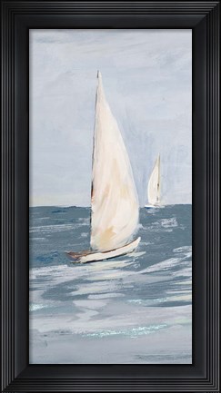 Framed Coast Sailing II Print