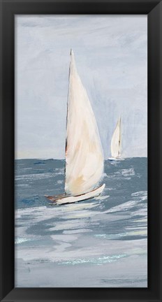 Framed Coast Sailing II Print