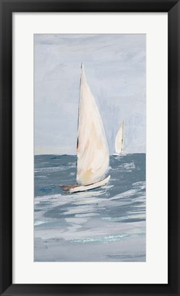 Framed Coast Sailing II Print