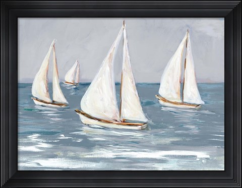 Framed Sailing Calm Waters I Print