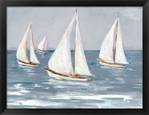 Framed Sailing Calm Waters I Print