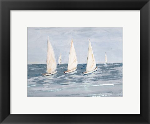 Framed Sailing Calm Waters  II Print