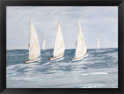 Framed Sailing Calm Waters  II Print