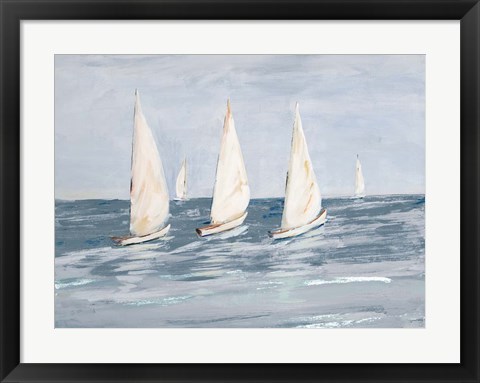 Framed Sailing Calm Waters  II Print