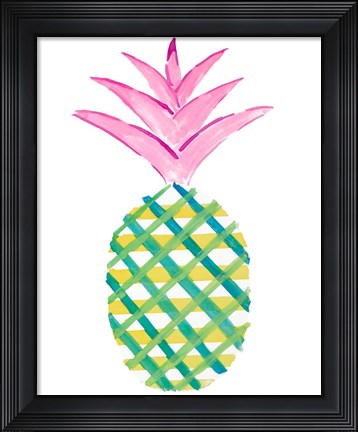 Framed Punched Up Pineapple II Print