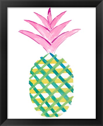 Framed Punched Up Pineapple II Print