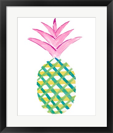 Framed Punched Up Pineapple II Print