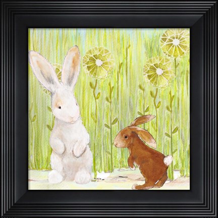 Framed Bunnies II Print