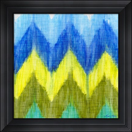 Framed Brilliant Chevron I Print