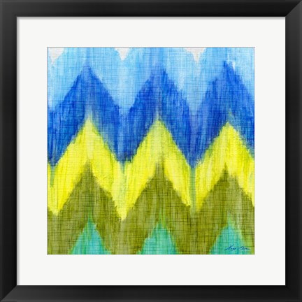 Framed Brilliant Chevron I Print