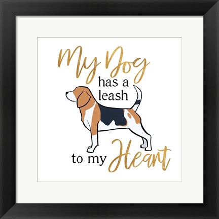 Framed Puppy Positive I Print