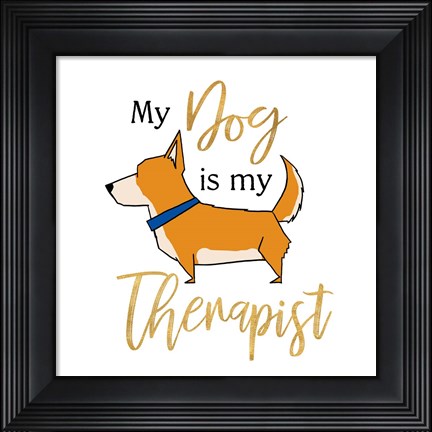 Framed Puppy Positive V Print