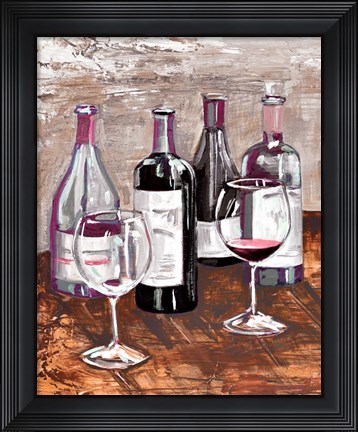 Framed Drink At The Wine Bar Print