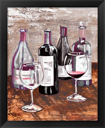 Framed Drink At The Wine Bar Print