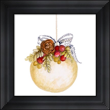 Framed Holiday Ornament II Print