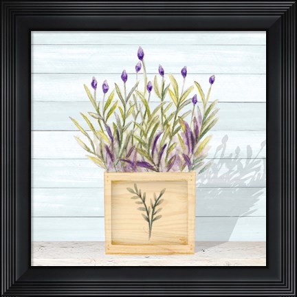 Framed Lavender and Wood Square II Print