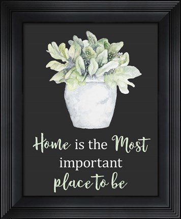 Framed Home Is The Most Important Place Print