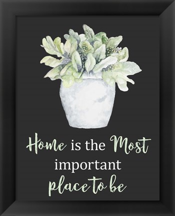 Framed Home Is The Most Important Place Print