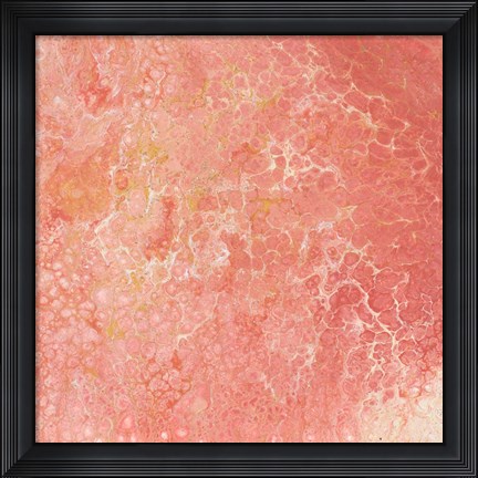 Framed Modern Peach Flow I Print