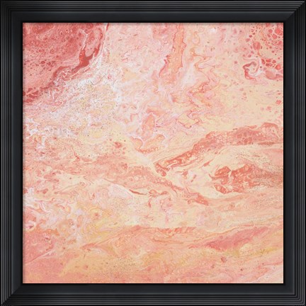 Framed Modern Peach Flow II Print