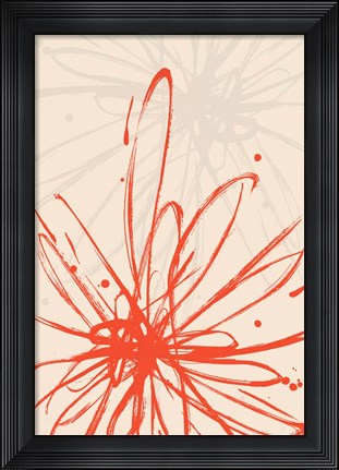 Framed Mandarin Burst I Print