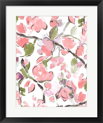 Framed Spring Floral In Pink Print