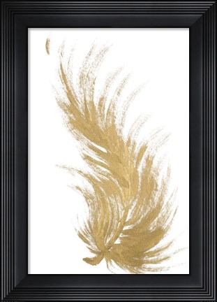 Framed Gold Feather II Print