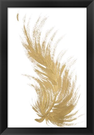 Framed Gold Feather II Print