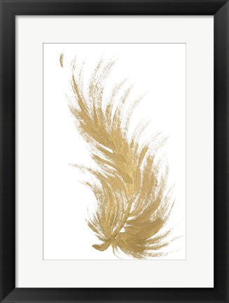 Framed Gold Feather II Print