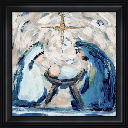 Framed Let Us Adore Him Print