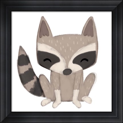 Framed Raccoon Print