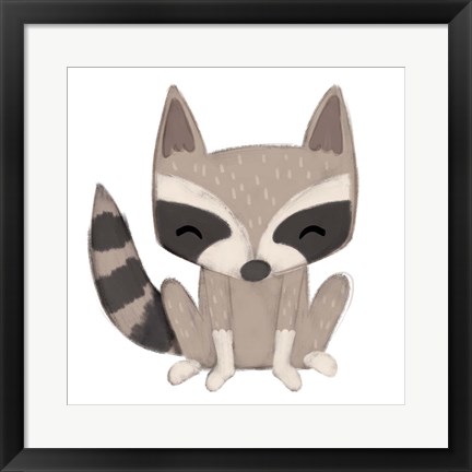 Framed Raccoon Print