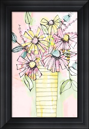 Framed Wildflowers Vase Print